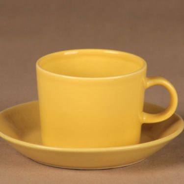 Arabia Teema teekuppi, keltainen, suunnittelija Kaj Franck,