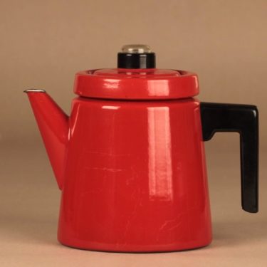 Finel Pehtoori coffee pot 1 l, red  designer Antti Nurmesniemi