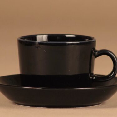 Arabia Teema kahvikuppi, musta, suunnittelija Kaj Franck,