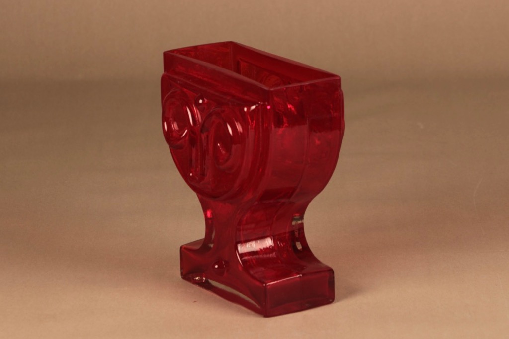 Riihimäen lasi Viktoriana maljakko, punainen, suunnittelija Helena Tynell, kuva 2