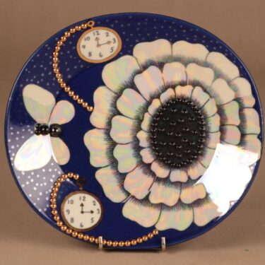 Arabia Florence art ceramics plate, pearl decorative designer Birger Kaipiainen