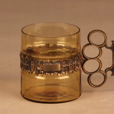 Kumela 1044/S beer mug with brass handle designer Pentti Sarpaneva