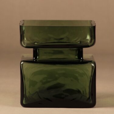 Riihimäen lasi Pala vase green, size 5/6 designer Helena Tynell