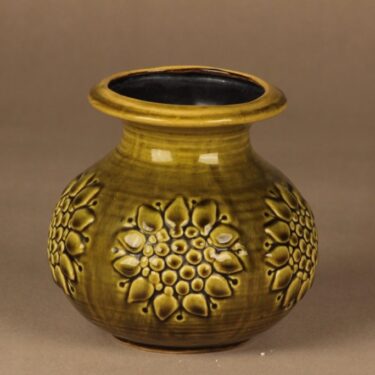 Kupittaan savi vase, green