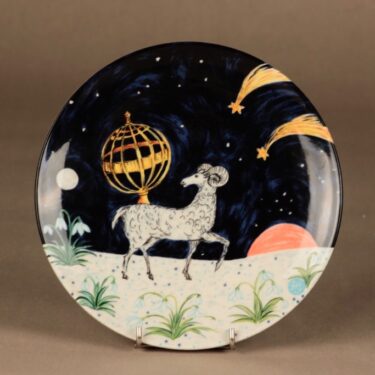 Arabia Horoskooppi Horoskooppilautanen, Oinas, suunnittelija Dorrit von Fieandt, Oinas