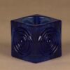 Riihimäen lasi Rengas maljakko/kynttilänjalka, sininen, suunnittelija Tamara Aladin,  kuva 2