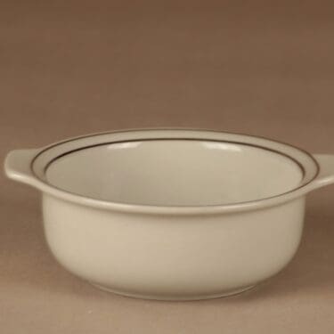 Arabia Fennica aamiaiskulho, korvallinen, suunnittelija Richard Lindh, korvallinen, raitakoriste