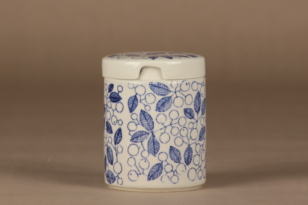 Arabia Terttu purkki, kannellinen, suunnittelija Kaarina Aho, kannellinen, marja