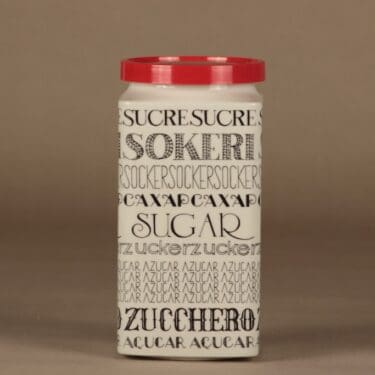 Arabia 6654 purkki sokeri, suunnittelija Esteri Tomula, Jauho, jauho, serikuva