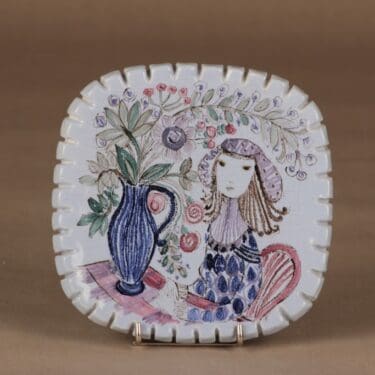 Arabia seinätaulu, käsinmaalattu, suunnittelija Esteri Tomula, käsinmaalattu, signeerattu