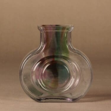 Riihimäen lasi Bora Bora vase, signed designer Helena Tynell