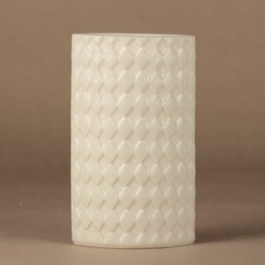 Arabia Harlekiini vase, white designer Kaarina Aho