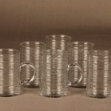 Nuutajärvi Rustica olutlasi, 35 cl, 6 kpl, suunnittelija Kaj Franck, 35 cl