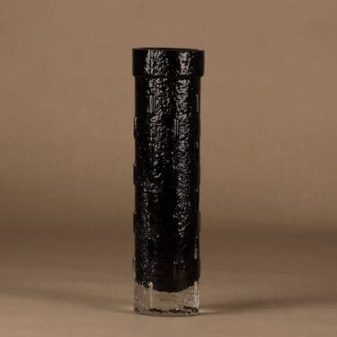 Riihimäen lasi 1461 maljakko, tumma lila, suunnittelija Tamara Aladin,