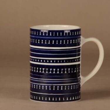 Arabia GO 4 haarikka, käsinmaalattu, suunnittelija Gunvor Olin-Grönqvist, käsinmaalattu, 1.1 l, signeerattu