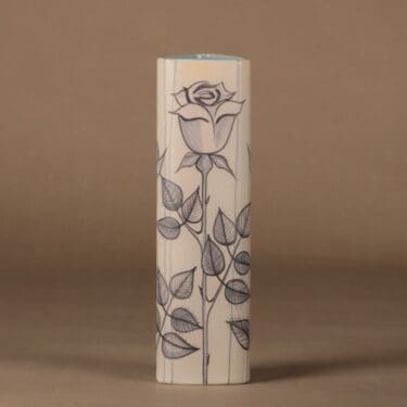 Kupittaan savi vase, hand-painted designer 