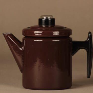 Finel Pikku-Pehtoori coffee pot 1 l, brown designer Antti Nurmesniemi