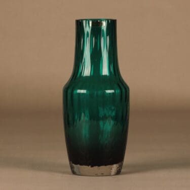 Riihimäen lasi 1433 maljakko, turkoosi, suunnittelija Tamara Aladin,