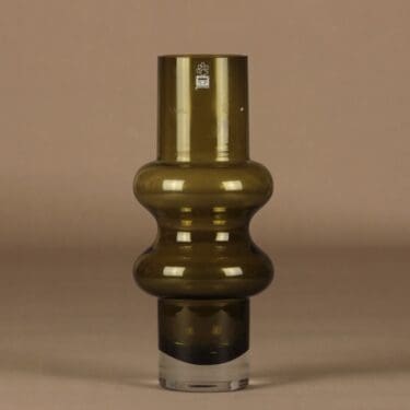 Riihimäen lasi Solmuke vase, green designer Tamara Aladin