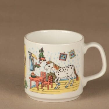 Rörstrand Mug Peppi designer Astrid Lindgren