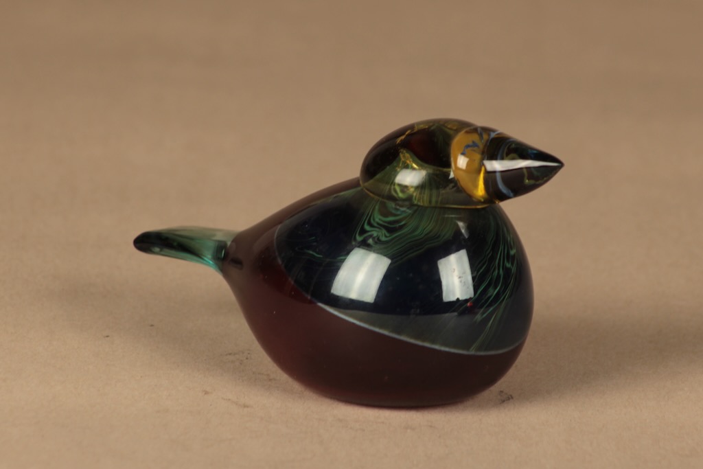 Nuutajärvi lintu , Kuningatarkalastaja, suunnittelija Oiva Toikka, Kuningatarkalastaja, signeerattu kuva 2