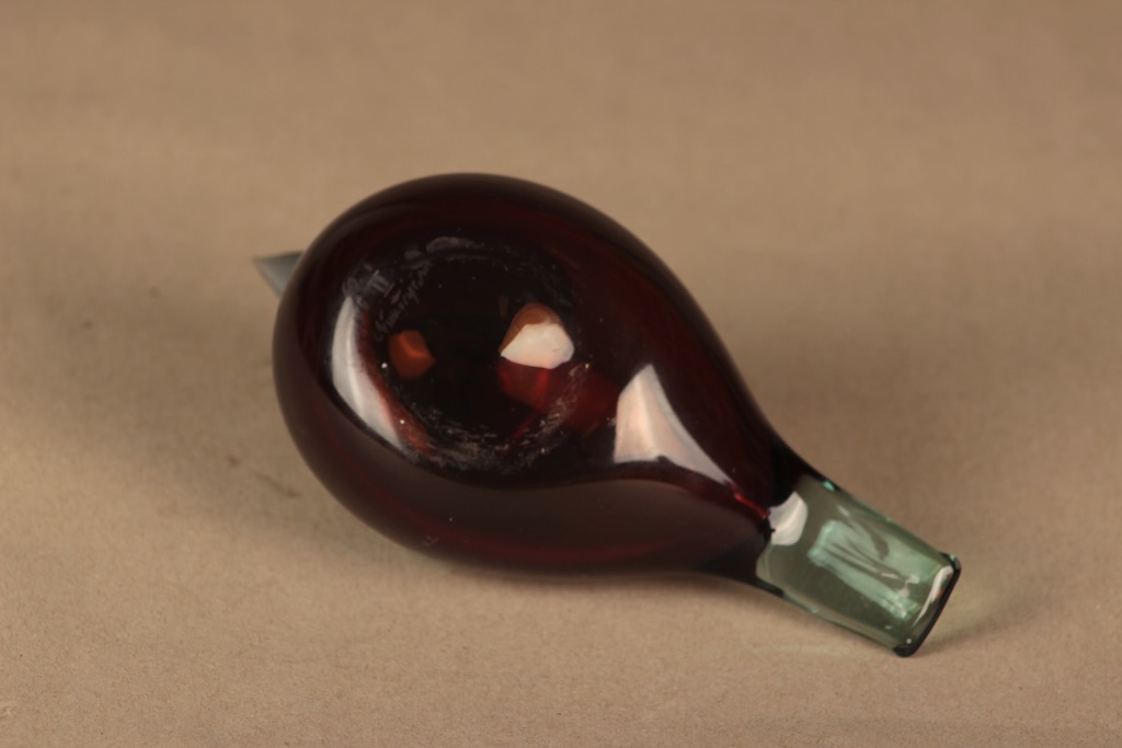 Nuutajärvi lintu , Kuningatarkalastaja, suunnittelija Oiva Toikka, Kuningatarkalastaja, signeerattu kuva 5