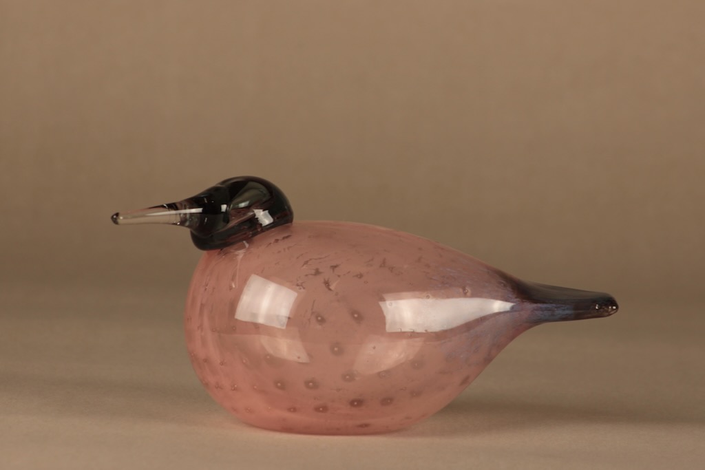 Nuutajärvi lintu , Helmikana, suunnittelija Oiva Toikka, Helmikana, signeerattu