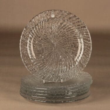 Riihimäen lasi Tupru plate 24.5 cm, 6 pcs designer Nanny Still