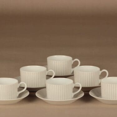 Arabia Säde mocca cup 6 pcs designer Raija Uosikkinen