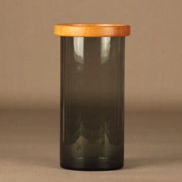 Nuutajärvi Purtilo purkki, puukannella, suunnittelija Kaj Franck, puukannella