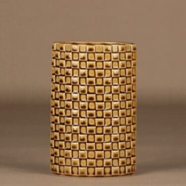 Arabia Harlekiini maljakko, ruskea suunnittelija Kaarina Aho