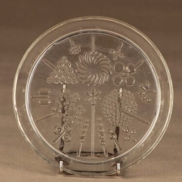 Nuutajärvi Flora plate 17 cm designer Oiva Toikka