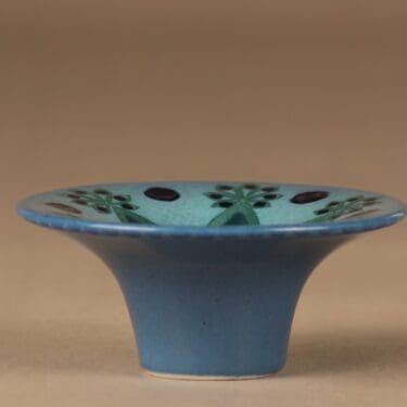 Arabia HLA kynttilänjalka, käsinmaalattu, suunnittelija Hilkka-Liisa Ahola, käsinmaalattu, signeerattu