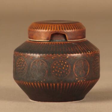 Arabia Bonbonnier marmelade jar, brown designer Ulla Procope