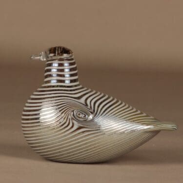 Nuutajärvi lintu , Alli, suunnittelija Oiva Toikka, Alli, signeerattu