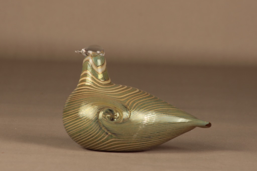 Nuutajärvi lintu , Alli, suunnittelija Oiva Toikka, Alli, signeerattu