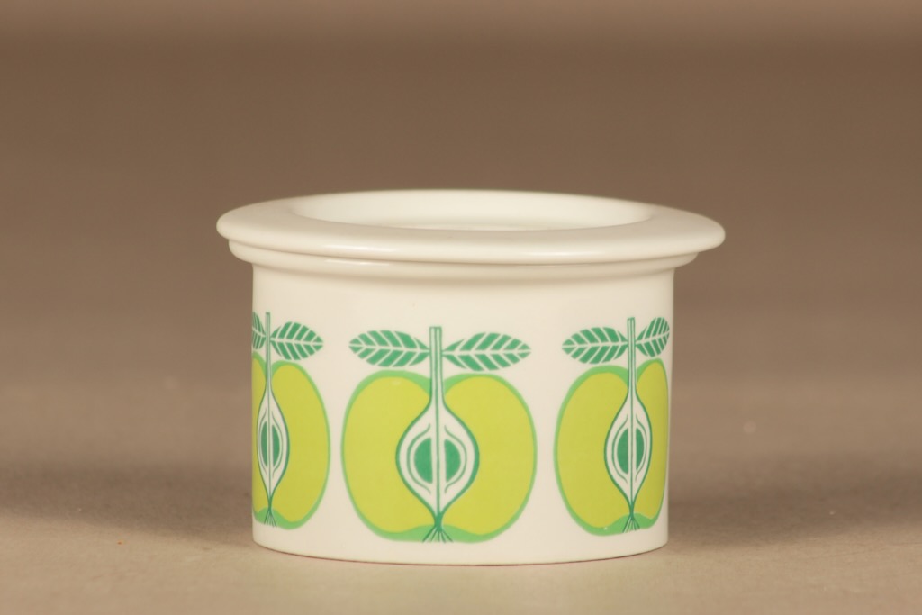 Arabia Pomona Omena FA 2, vihreä, valkoinen, suunnittelija Raija Uosikkinen, omena