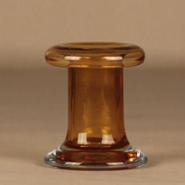 Riihimäen lasi Rulla vase, amber designer Tamara Aladin