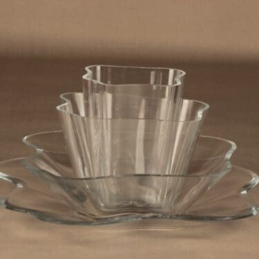 Iittala Aalto-kukka taide-esine, 4-osainen, suunnittelija Alvar Aalto, 4-osainen, signeerattu