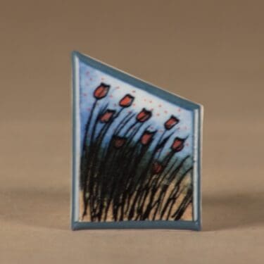 Arabia HLS rintakoru Iltaruskon kukat suunnittelija Heljä Liukko-Sundström