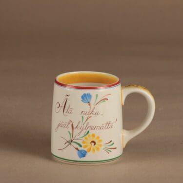 Arabia Sauna olutmuki, käsinmaalattu, suunnittelija Svea Granlund, käsinmaalattu, 0.4 l