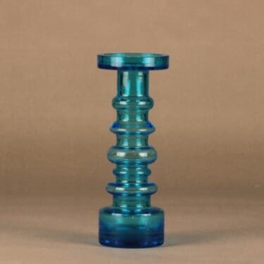 Nuutajärvi Pikku-Majakka maljakko, turkoosi, suunnittelija Oiva Toikka,