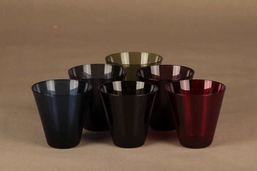 Nuutajärvi Kimara lasi, 20 cl, 6 kpl, suunnittelija Kaj Franck, 20 cl