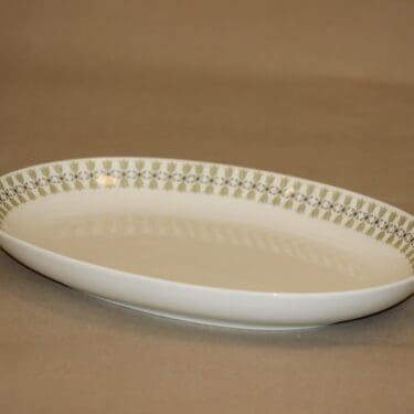 Arabia Kielo tarjoiluvati, harmaanvihreä suunnittelija Raija Uosikkinen 1