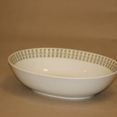 Arabia Kielo tarjoilukulho, harmaanvihreä suunnittelija Raija Uosikkinen 1