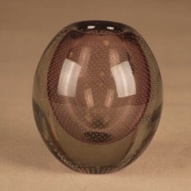 Nuutajärvi Huntu taidelasi, signeerattu suunnittelija Gunnel Nyman