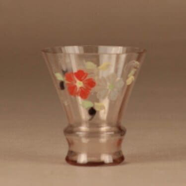 Kauklahden lasi maljakko, käsinmaalattu, suunnittelija , käsinmaalattu