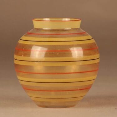 Kauklahden lasi maljakko, käsinmaalattu, suunnittelija , käsinmaalattu