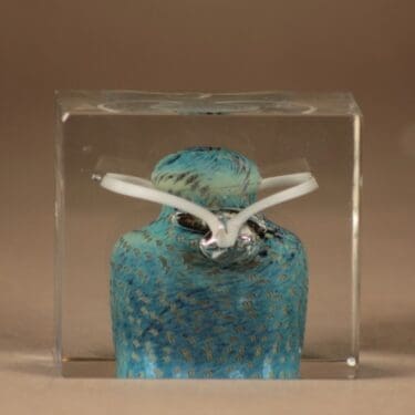 Nuutajärvi vuosikuutio, 1988, suunnittelija Oiva Toikka, 1988, signeerattu, numeroitu