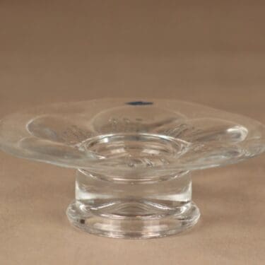 Nuutajärvi Lumme kynttilänjalka, kirkas, suunnittelija Kerttu Nurminen,